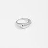 Wholesale Women's Copper Ring Electroplated With Platinum And 18K Gold In Geometric Fashion Style