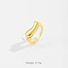 Wholesale Women's Copper Ring Electroplated With Platinum And 18K Gold In Geometric Fashion Style
