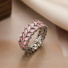 Wholesale Women's Copper Ring Geometric Pattern Real Gold Inlaid Zircon Retro Style