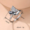 Wholesale Women's Copper Ring With Butterfly And Drop Shape Animals Zodiac Design Electroplated Jewelry