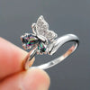 Wholesale Women's Copper Ring With Butterfly And Drop Shape Animals Zodiac Design Electroplated Jewelry