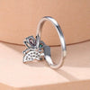 Wholesale Women's Copper Ring With Butterfly And Drop Shape Animals Zodiac Design Electroplated Jewelry