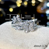Wholesale Women's Copper Ring With Butterfly Design And Inlaid Zircon