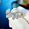 Wholesale Women's Copper Ring With Butterfly Design And Inlaid Zircon