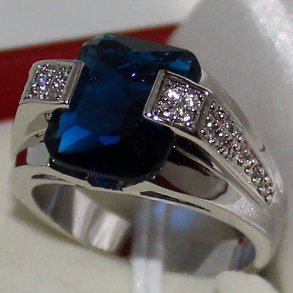 Wholesale Women's Copper Ring With Embedded Zircon And Geometric Design