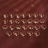 Wholesale Women's Copper Ring With English Alphabet Microinlaid Zircon And Electroplating Fashion Style
