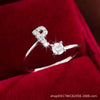 Wholesale Women's Copper Ring With English Alphabet Microinlaid Zircon And Electroplating Fashion Style
