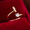 Wholesale Women's Copper Ring With English Alphabet Microinlaid Zircon And Electroplating Fashion Style