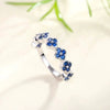 Wholesale Women's Copper Ring With Flower Petal And Fourleaf Clover Pattern Microinlay Lovely Style