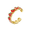 Wholesale Women's Copper Ring With Fruit Shape And Dripping Oil Design Creative And Colorful