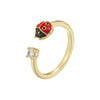 Wholesale Women's Copper Ring With Fruit Shape And Dripping Oil Design Creative And Colorful