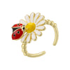 Wholesale Women's Copper Ring With Fruit Shape And Dripping Oil Design Creative And Colorful