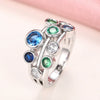 Wholesale Women's Copper Ring With Geometric Design And Zircon Treatment