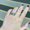 Wholesale Women's Copper Ring With Geometric Design And Zircon Treatment