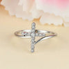 Wholesale Women's Copper Ring With Geometric Design And Zirconia Treatment