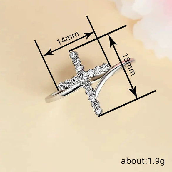 Wholesale Women's Copper Ring With Geometric Design And Zirconia Treatment