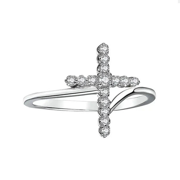 Wholesale Women's Copper Ring With Geometric Design And Zirconia Treatment