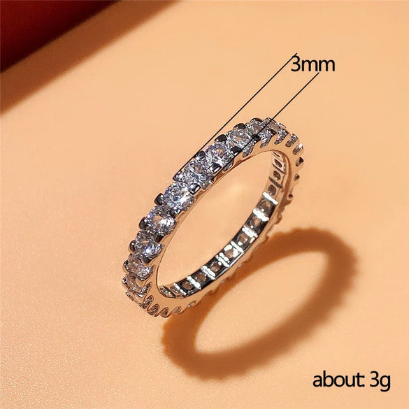 Wholesale Women's Copper Ring With Geometric Pattern And Micro Inlay Electroplated