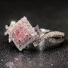 Wholesale Women's Copper Ring With Geometric Pattern And Zircon