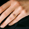 Wholesale Women's Copper Ring With Geometric Purple Zircon Electroplating