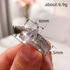 Wholesale Women's Copper Ring With Geometric Style And Inlaid Zircon