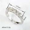 Wholesale Women's Copper Ring With Geometric Style And Zircon Design