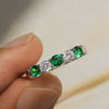 Wholesale Women's Copper Ring With Geometric Style And Zircon Design