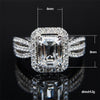 Wholesale Women's Copper Ring With Geometric Zircon Design
