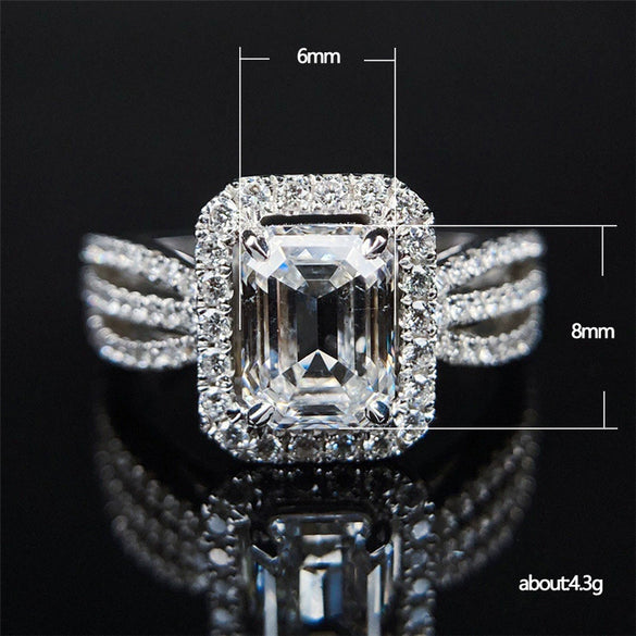 Wholesale Women's Copper Ring With Geometric Zircon Design