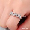 Wholesale Women's Copper Ring With Geometric Zircon Design