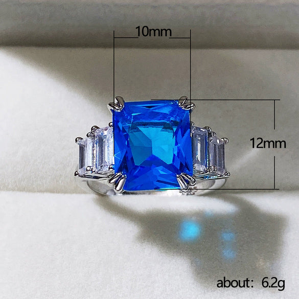 Wholesale Women's Copper Ring With Geometric Zircon Design