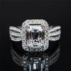 Wholesale Women's Copper Ring With Geometric Zircon Design