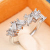 Wholesale Women's Copper Ring With Geometric Zircon Design