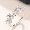 Wholesale Women's Copper Ring With Geometric Zircon Design