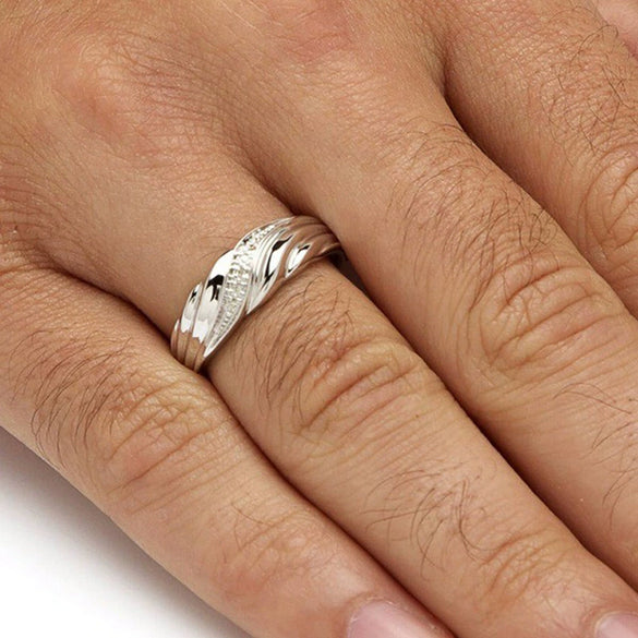 Wholesale Women's Copper Ring With Microinlaid Zircon And Geometric Design