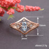 Wholesale Women's Copper Rings Inlaid With Horse Eye Zircon Geometric V Shaped Classic Diamond Style