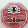 Wholesale Women's Copper Rings With Geometric Design And Inlaid Zircon