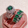 Wholesale Women's Copper Rings With Geometric Design And Inlaid Zircon