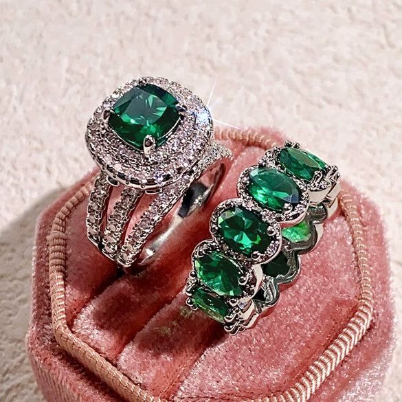 Wholesale Women's Copper Rings With Geometric Design And Inlaid Zircon