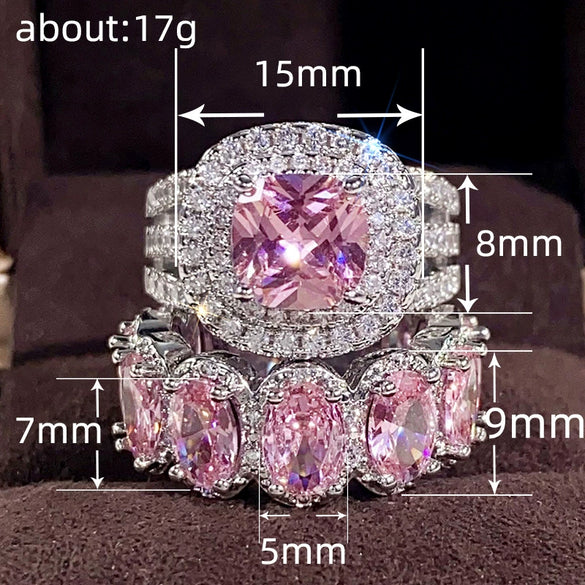 Wholesale Women's Copper Rings With Geometric Design And Inlaid Zircon