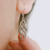 Wholesale Women's Copper 925 Silver Ear Hook Hollow Geometric Ear Drop Goldplated Earrings