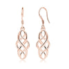 Wholesale Women's Copper 925 Silver Ear Hook Hollow Geometric Ear Drop Goldplated Earrings
