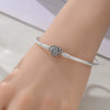 Wholesale Women's Copper Silverplated Charm Bracelet With Butterfly Iris Flower Heart Star Moon Pendant Bead Electroplating Original Design
