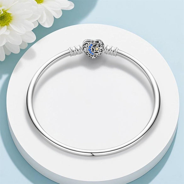 Wholesale Women's Copper Silverplated Charm Bracelet With Butterfly Iris Flower Heart Star Moon Pendant Bead Electroplating Original Design