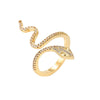 Wholesale Women's Copper Snakeshaped Geometric Microinlay Open Ring