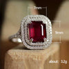 Wholesale Women's Copper Square Geometric Zircon Engagement Proposal Ring