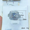 Wholesale Women's Copper Square Ring With Four Claw Inlaid Zircon And Geometric Design
