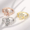 Wholesale Women's Copper Star Ring With Zircon Design