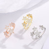Wholesale Women's Copper Star Ring With Zircon Design