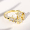 Wholesale Women's Copper Star Ring With Zircon Design